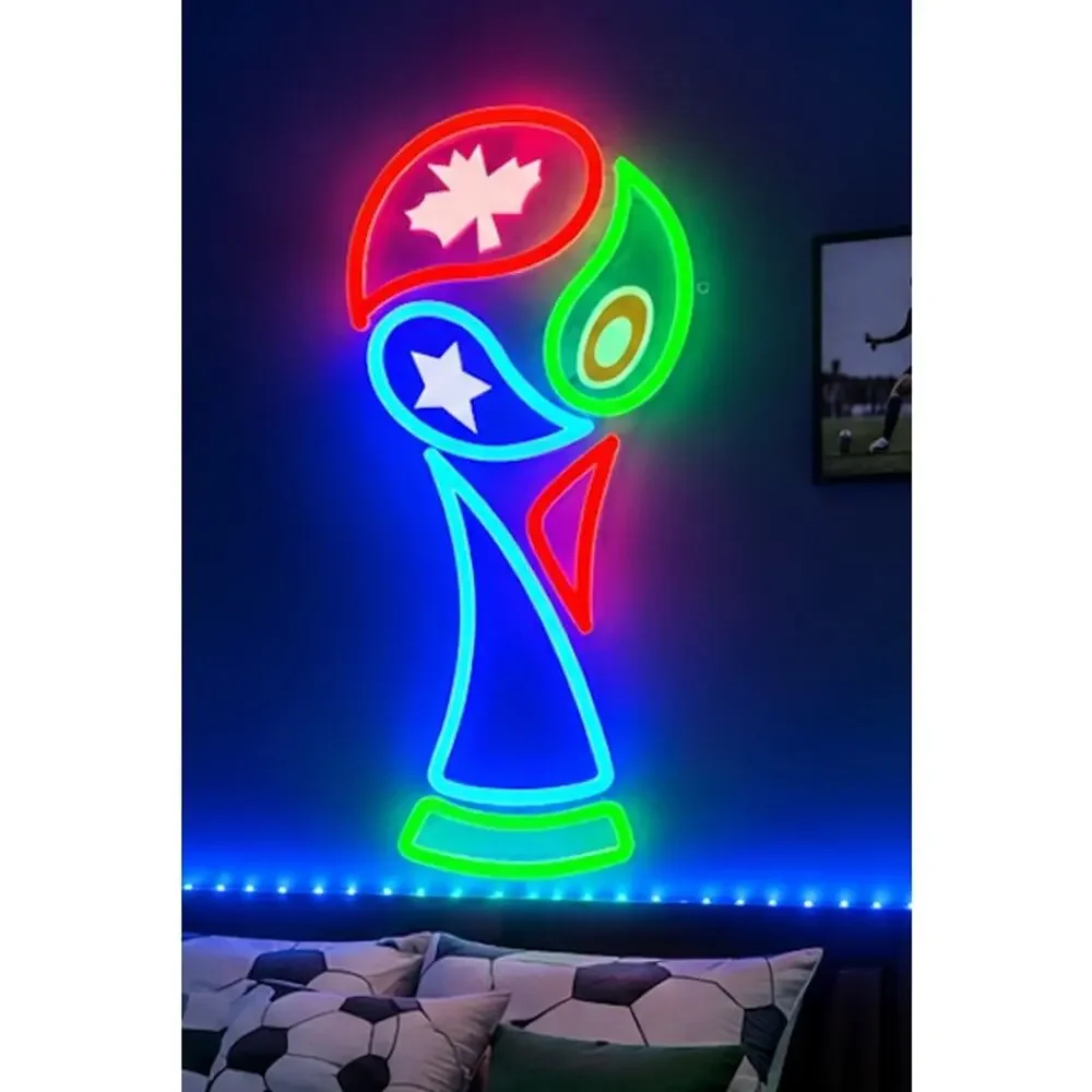 Soccer Trophy LED - neon light - XL size 16x9